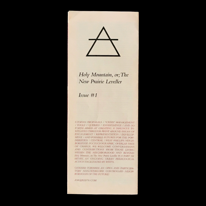 Red76, Holy Mountain, or the New Prairie Leveller, Issue #1